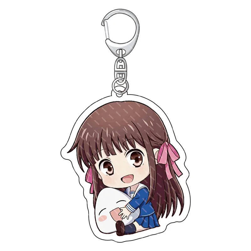 Anime fans fruits basket Honda See-through friction clip surrounding acrylic pendant car bag keychain Give gifts to friends 6cm