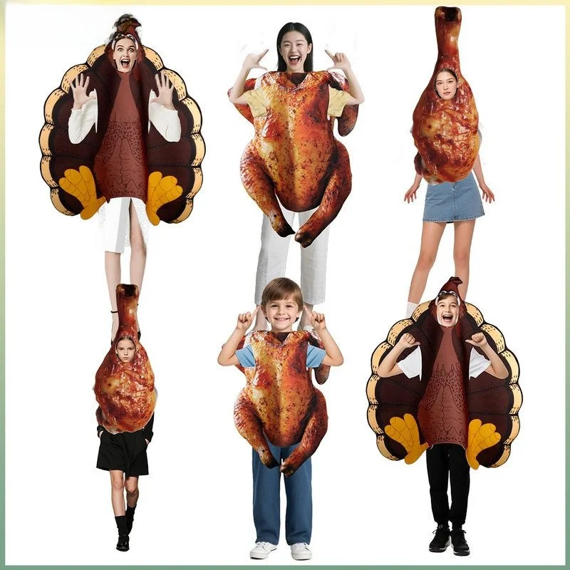 

Halloween Party Cosplay Costume Stage Props Performance Clothes Cross-Border Roast Chicken Party Accessory Traditional Chines...