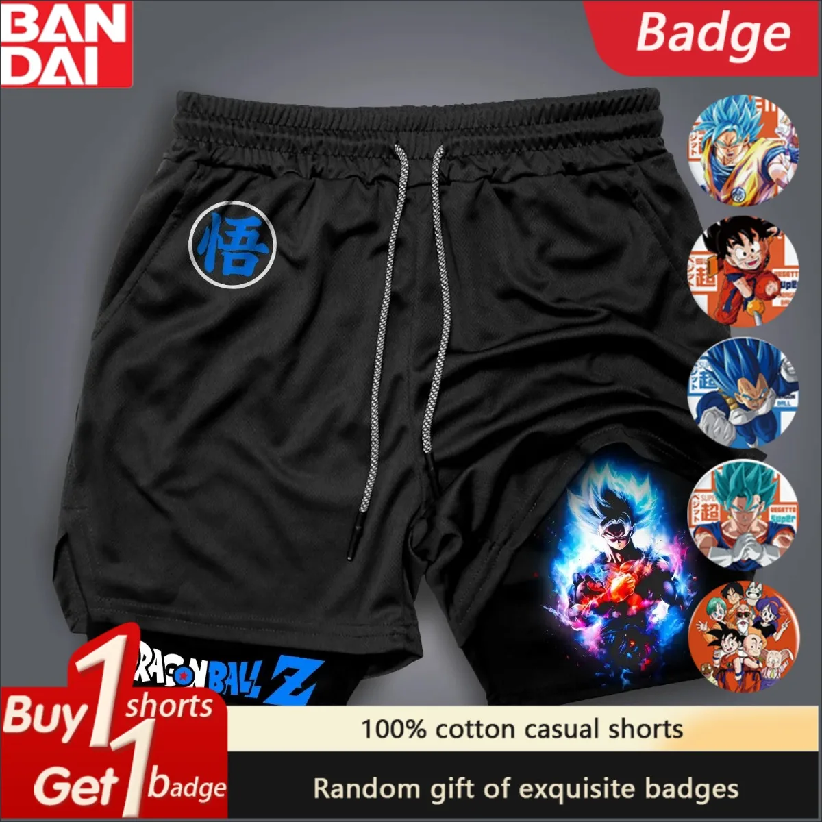 

Dragon Ball Z Shorts 2025 Официальная новинка — лицензированные хлопковые быстросохнущие повседневные брюки в стиле аниме для мужчин, уличная одежда Y2K и летние виды спорта