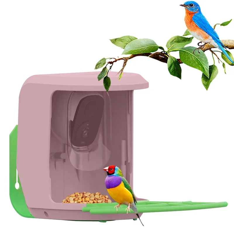 Outdoor AI Intelligent Automatic Bird Feeder Camera Solar Powered Smart Bird Feeder with Camera