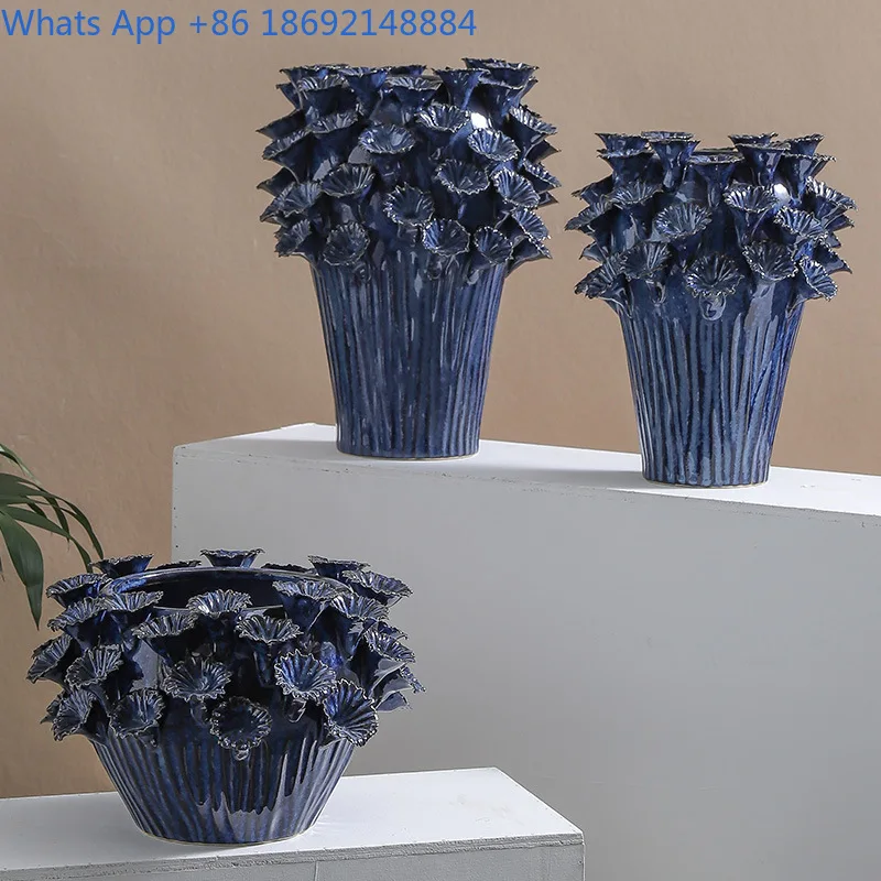 

Ceramic Vase Flower Pot Decal Installation Flower Glaze European and American Style Soft Decoration Home Ornament Craft