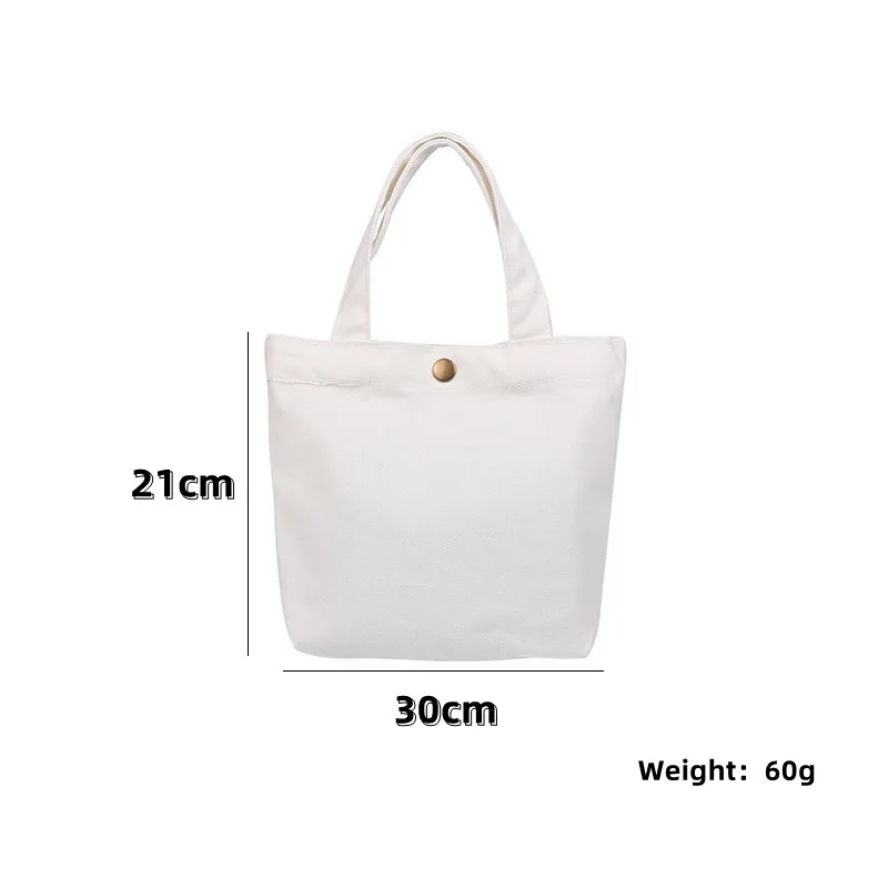 Macaron Solid color Canvas Bag, Monochromatic Tote Bag,Daily Necessities, Cosmetics, Bento Storage, Portable Storage Bag, 1Pcs