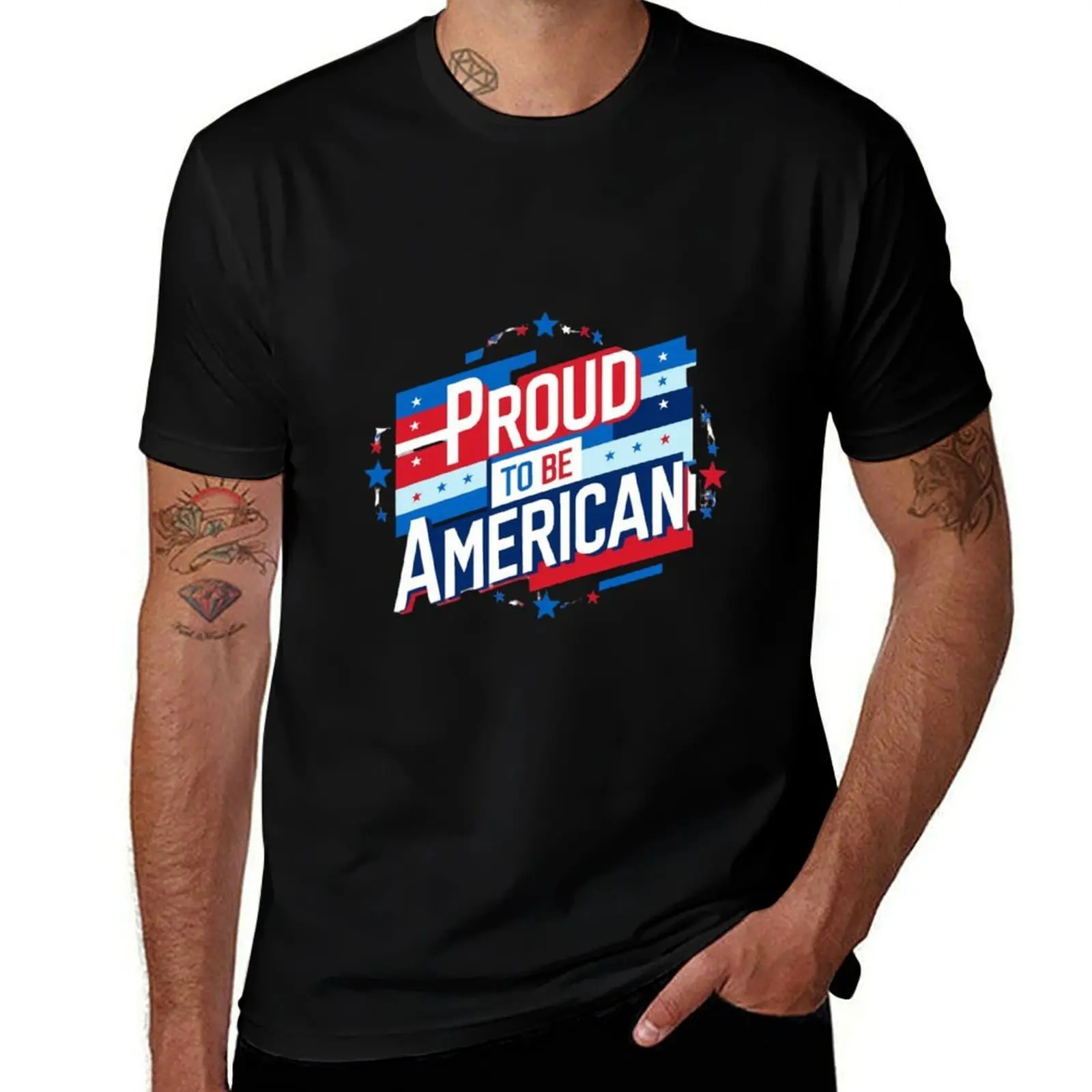 

Proud to Be American – Patriotic USA Flag T-Shirt Design T-Shirt vintage Luxury man clothes mens graphic t-shirts funny