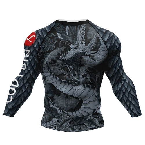 Imagen 1 del producto Cody Lundin hombres protector solar natación surf camiseta Rashguard para jiu jitsu Bjj hombre gimnasio fitness camisetas de compresión de tinte rápido
