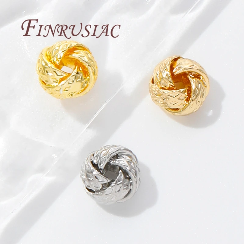 18K Real Gold Plated Bead Separators,Rounds Beads,Accessories For Bracelets,Metal Separators Beads,DIY Jewelry Making Supplies