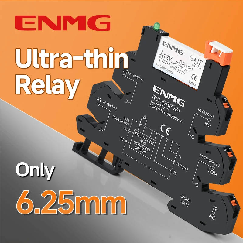 ENMG Ultra-Thin Intermediate Relay Module G41F Small Chip Type 24V DC Solid State Interface Type Base Electromagnetic Relay Set