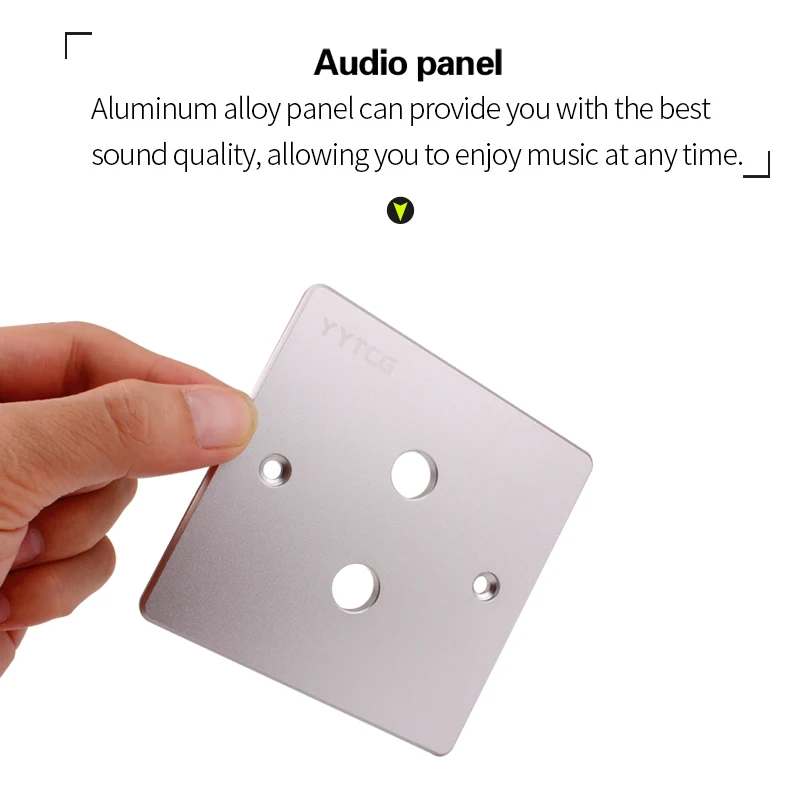 YYTCG Aluminum Alloy Audio RCA Lotus Socket Panel Fever Speaker Terminal Panel 86 Home Decoration Wall Plug