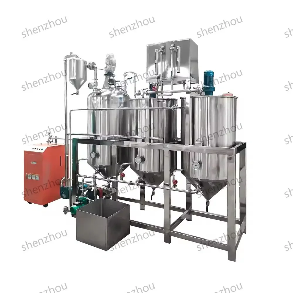 Customized 1-Year Shenzhou Wooden Case Container Refinery Equipment Coconut Oil Refining Machine