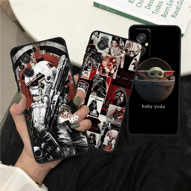 S-tar W-ars Baby Yodas For Xiaomi Redmi K60 12C 12 11A A1 11 10C 10X 9T 9C 9AT 8A Pro Silicone Black Phone Case