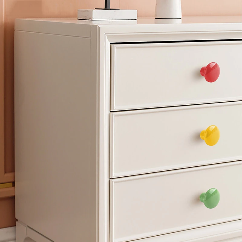 1/10pcs Color Ceramic Hand-in-hand Wardrobe Door Hand-in-hand Children's Room Cute Single-hole Round Drawer Handle