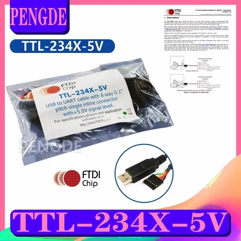 

FTDI spot genuine TTL-234X-5V USB cable TTL level UART signal FT234XD