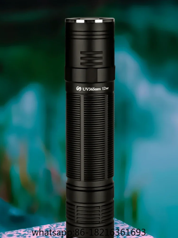 

Мощный ультрафиолетовый фонарик 12 Вт 365/395/405, оптоволоконный масляный контроль, люминесцентная УФ-лампа для отверждения