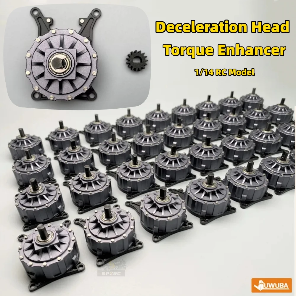 Metal Gearbox Deceleration Head Torque Enhancer CNC For 1/14 Tamiya RC Lesu Scania Mann Remote Control Trailer Toy Parts