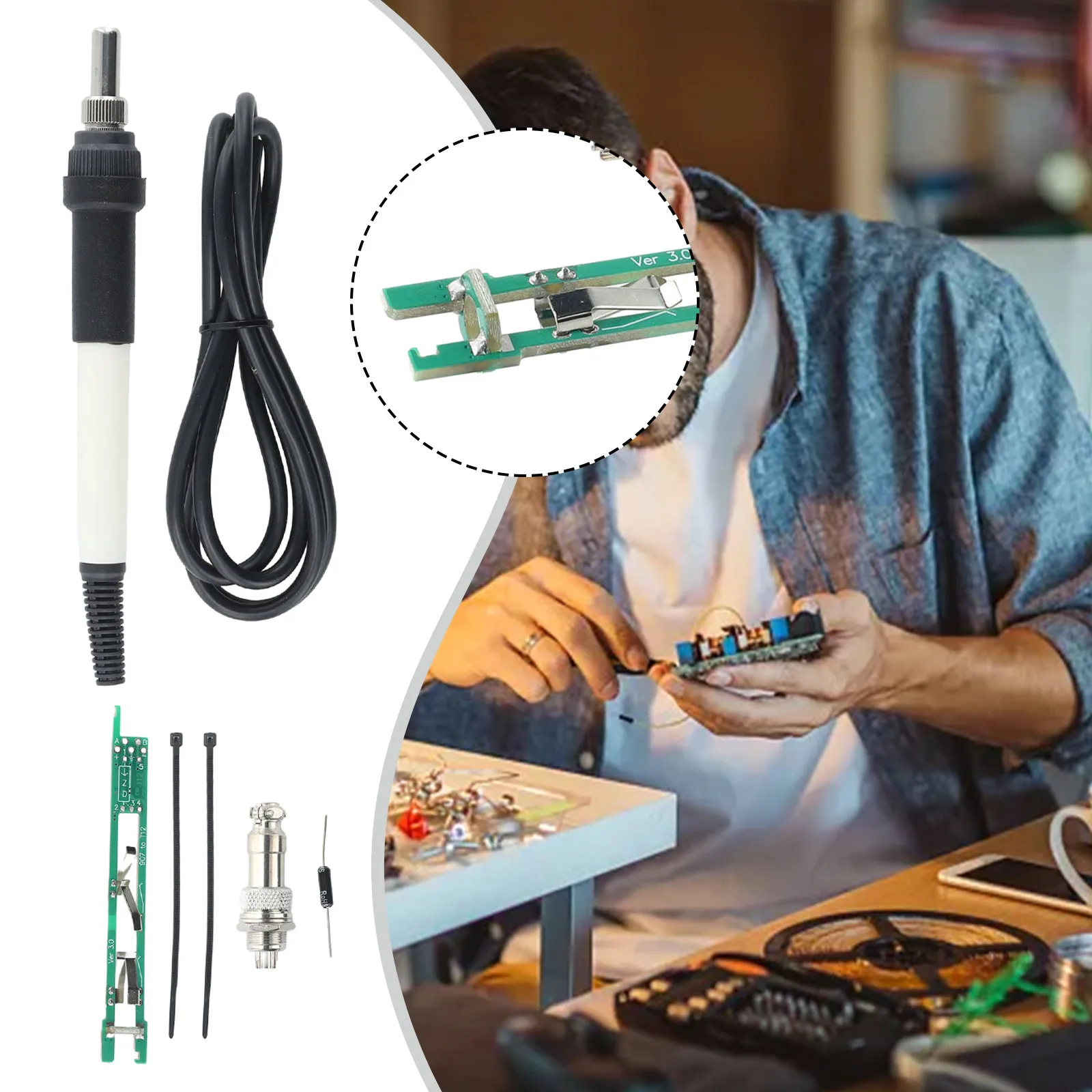 907 to T12 Soldering Handle for V2.1S Soldering Irons Supporting For STM32 Development and For OLED Digital Display Functions
