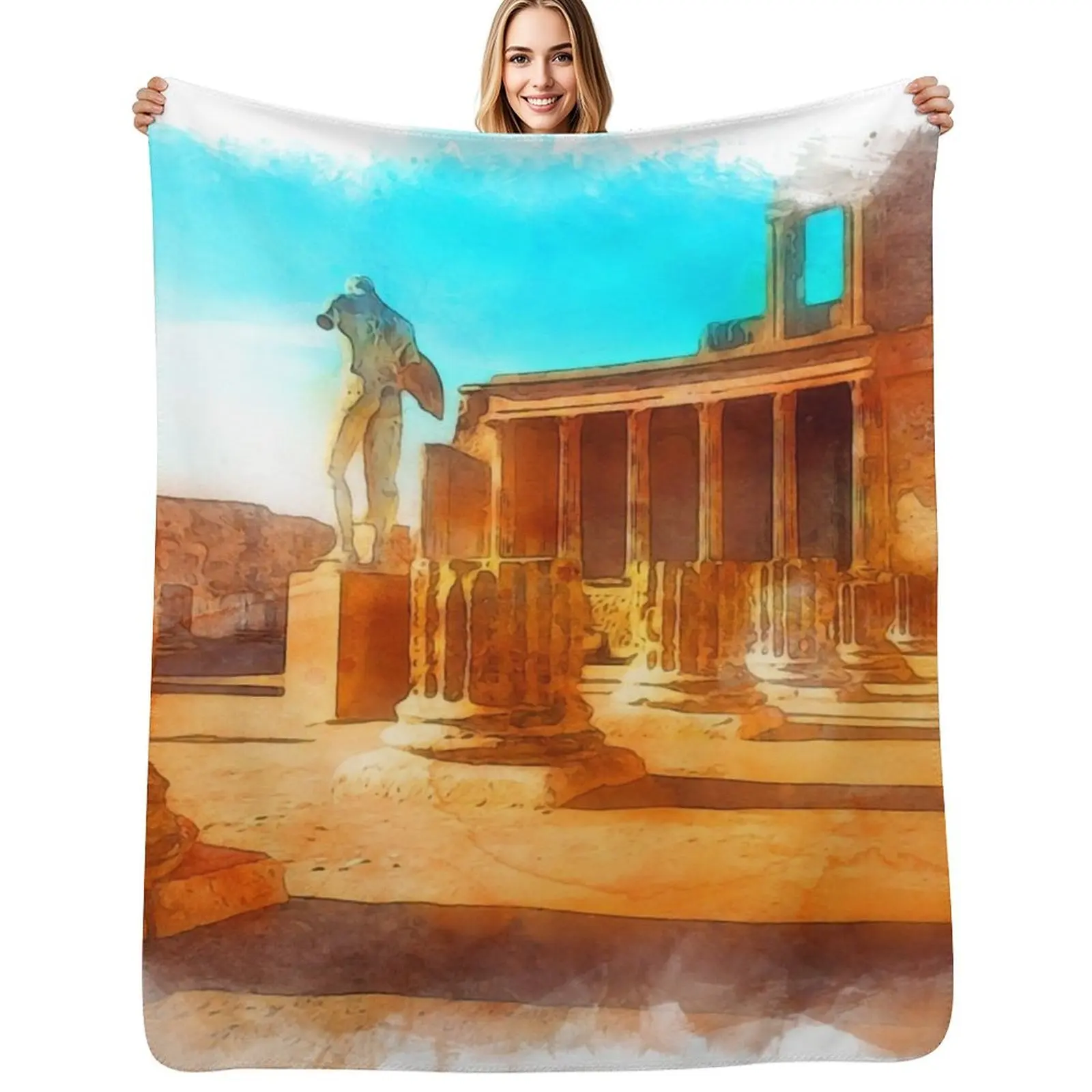 

Pompei, Italy Throw Blanket Multi-Purpose Shaggy Thermals For Travel valentine gift ideas Blankets