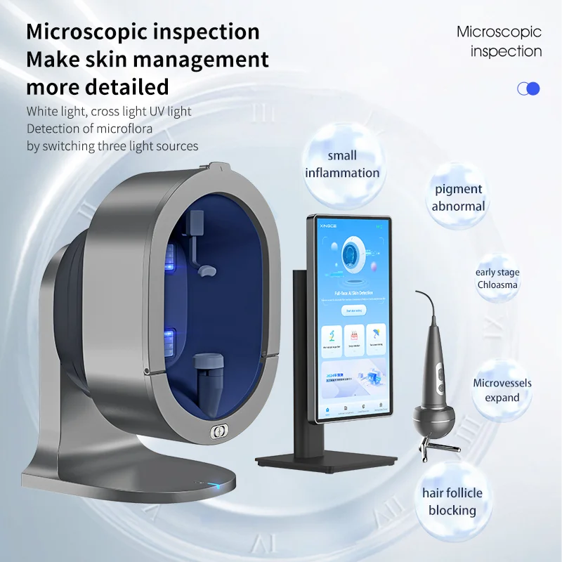 Digital AI X5 PRO Skin Image Analyzer Multispectral Detector 15.6 Inch Tablet Skin Tester Moisture Sebum Pigment Acne Analysis