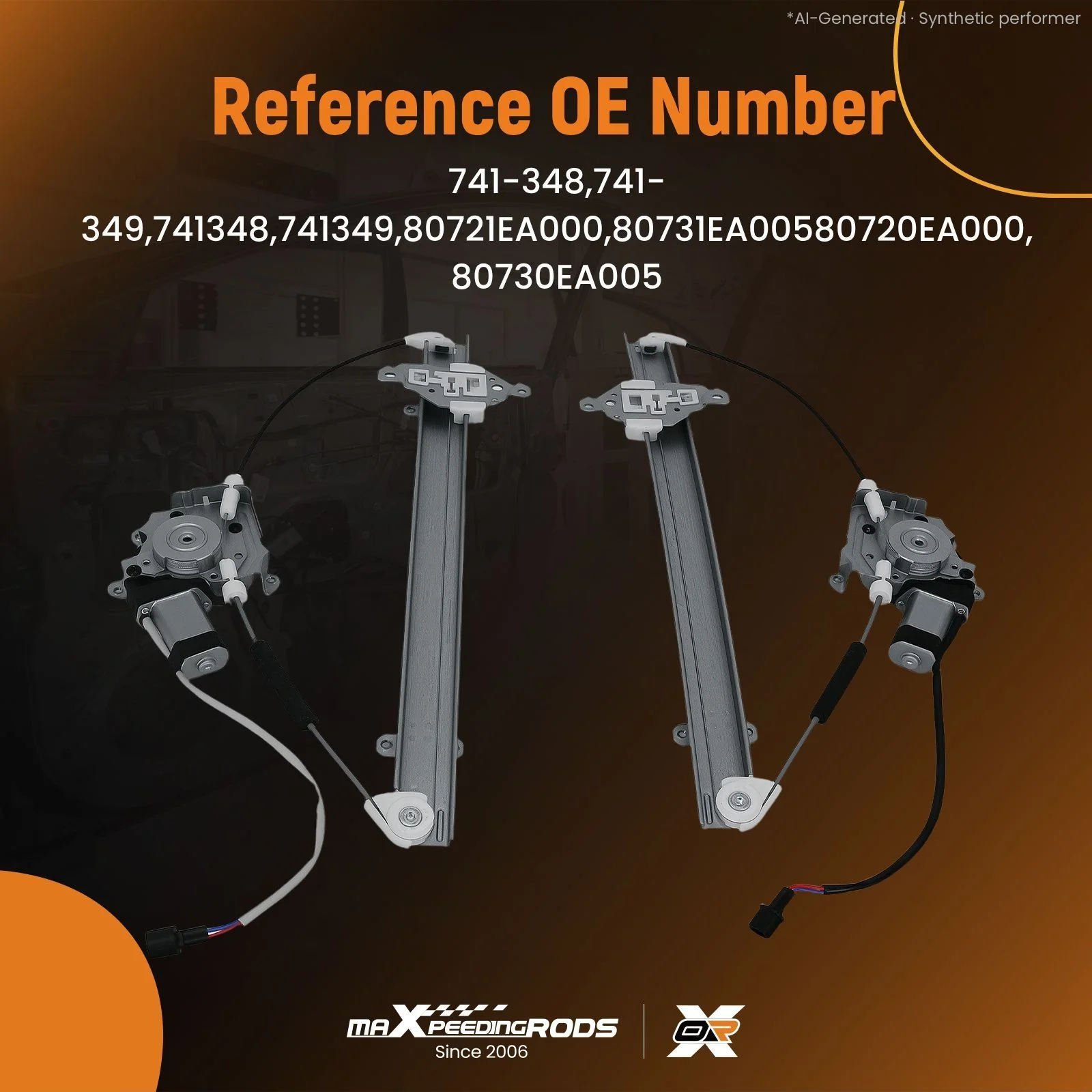 Pair Front Window Regulator w/  Motor for Nissan Frontier 2005-2021 Left Right