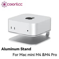 Mac mini Desktop Stand for Mac Mini M4 /M4 Pro 2024 Heat Dissipation Aluminum Mount Dock Cooling Holder Accessories