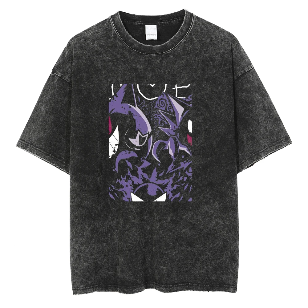 Herren Vinland Saga "I Have No Enemies" Grafik-T-Shirt Thorfinn Anime-Print Vintage Washed Oversized Casual Streetwear T-Shirt – Detail 24