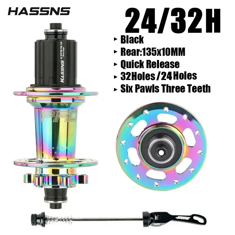 

Ступица задних отверстий HASSNS pro7 32/24 k7 cube Mtb, шумные велосипедные ступицы, 4 подшипника, 6 отверстий, 120 нажмите на велосипедный куб для 7/8/9/10/11/12 скоростей