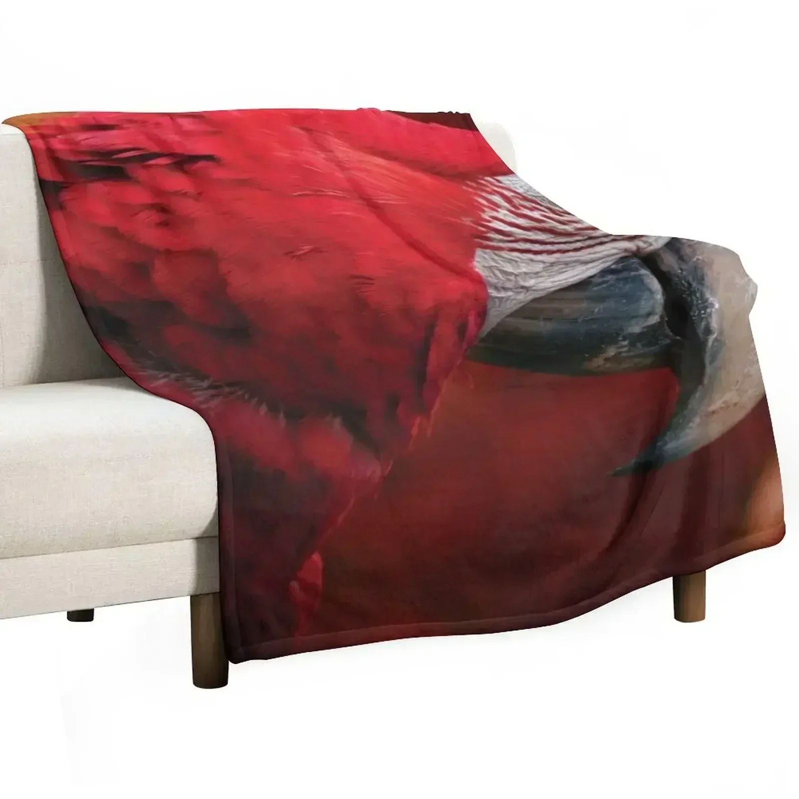 Beautiful Red Macaw Ara Throw Blanket Summer Beddings Bed linens Sofas Soft Blankets For Bed heavy to sleep Blankets