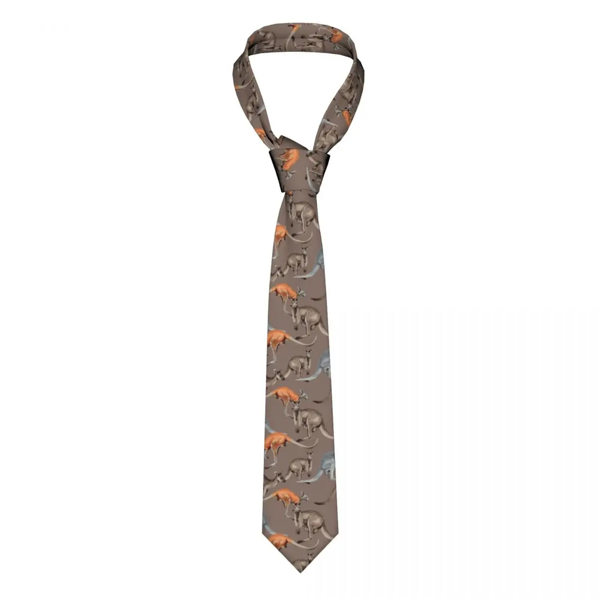 Formal Skinny Neckties Classic Men's Kangaroo Wild Animal Wedding Tie Gentleman Narrow