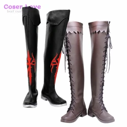 FF14 FINAL FANTASY XIV A Realm Reborn Y'shtola Rhul Red Mage Custom Cosplay Shoes Boots Carnival Halloween Christmas Shoes