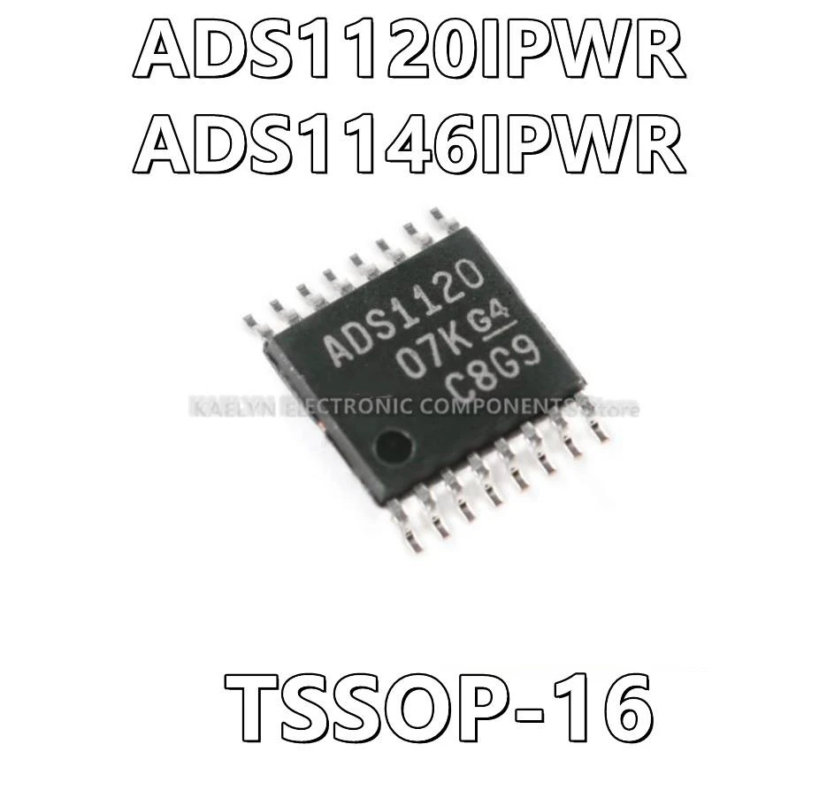 5Pcs/lot ADS1120IPWR ADS1120 ADS1146IPWR ADS1146 16 Bit Analog to Digital Converter 2, 4 Input 1 Sigma-Delta 16-TSSOP