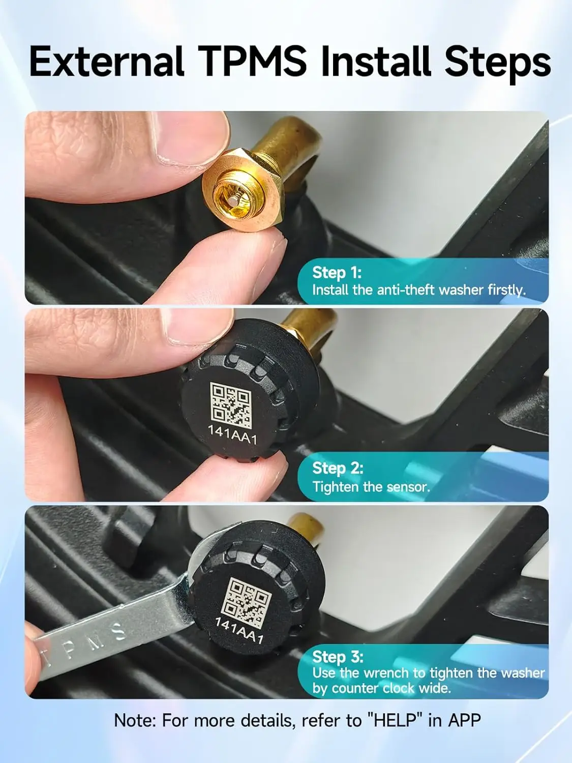 نظام مراقبة ضغط الإطارات اللاسلكي للدراجات النارية من Moman، نسخة مطورة من أجهزة استشعار TPMS للدراجات النارية مجموعة من 2