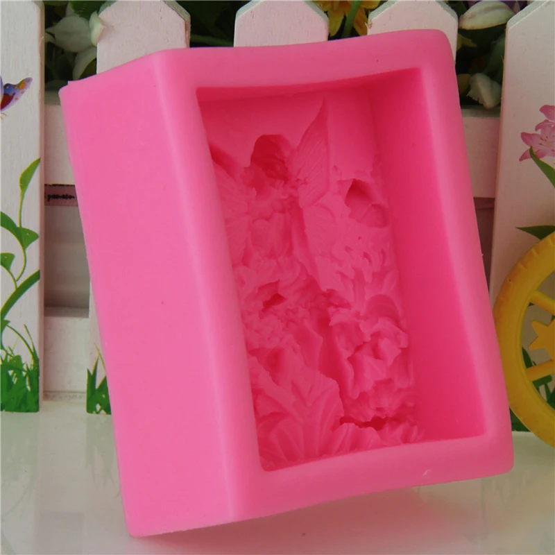 DIY gumpaste flowers Cake Decorating Mold Angel sitting on a flower and butterfly Fondant Mold Silicone Sugar mold Craft Molds