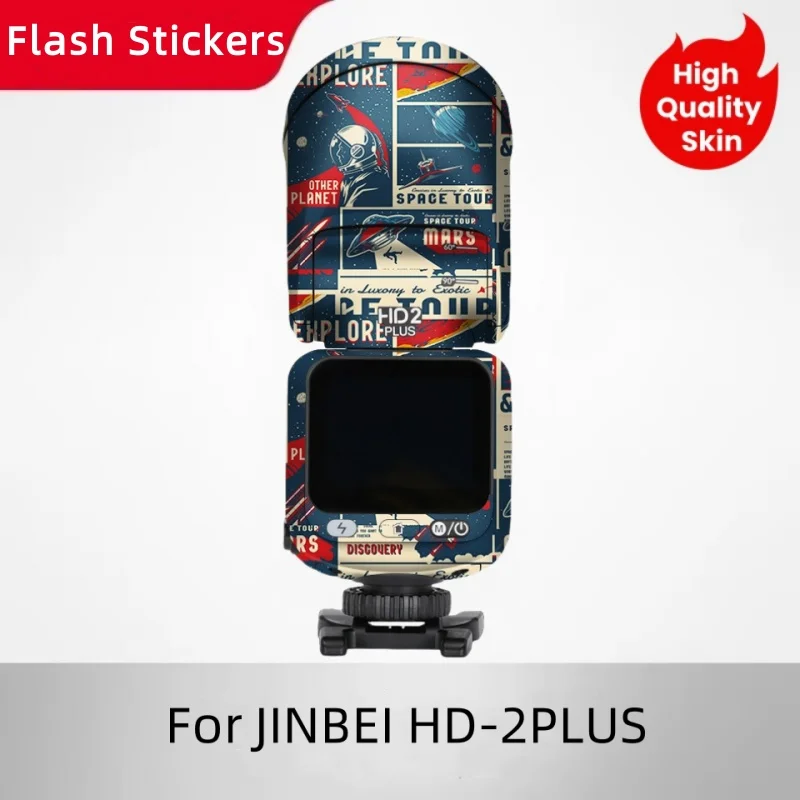 Decalque de pele para jinbei HD-2PLUS hd2plus hd 2plus decalque de pele câmera flash luz envoltório de vinil anti-arranhões filme protetor casaco