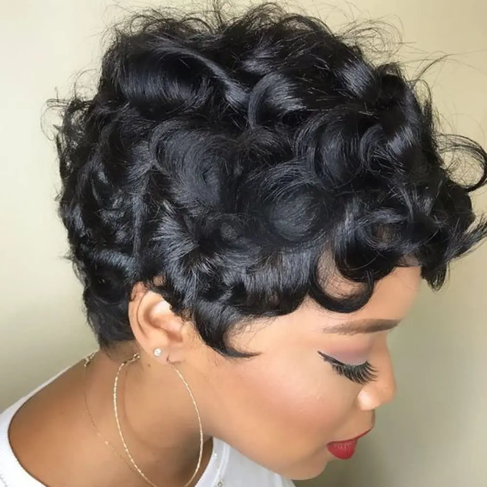 Curly Pixie Cut Wig… - image
