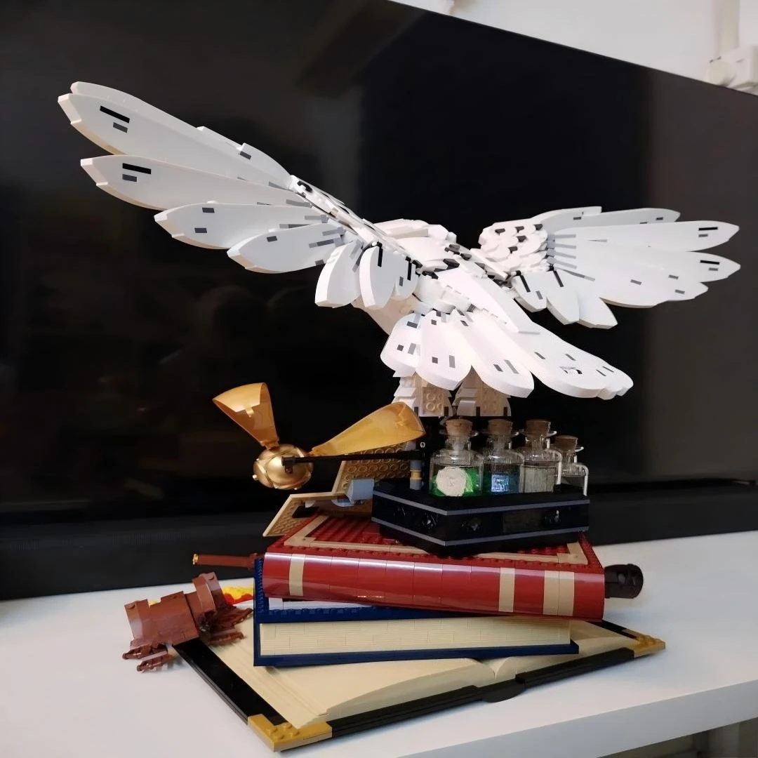 Fascinerende Magische Uil 76391 Bouwstenen Sets Geschikt voor Kerstcadeaus Niet Compatibel met Legoed Deeltjes, 3010 stuks