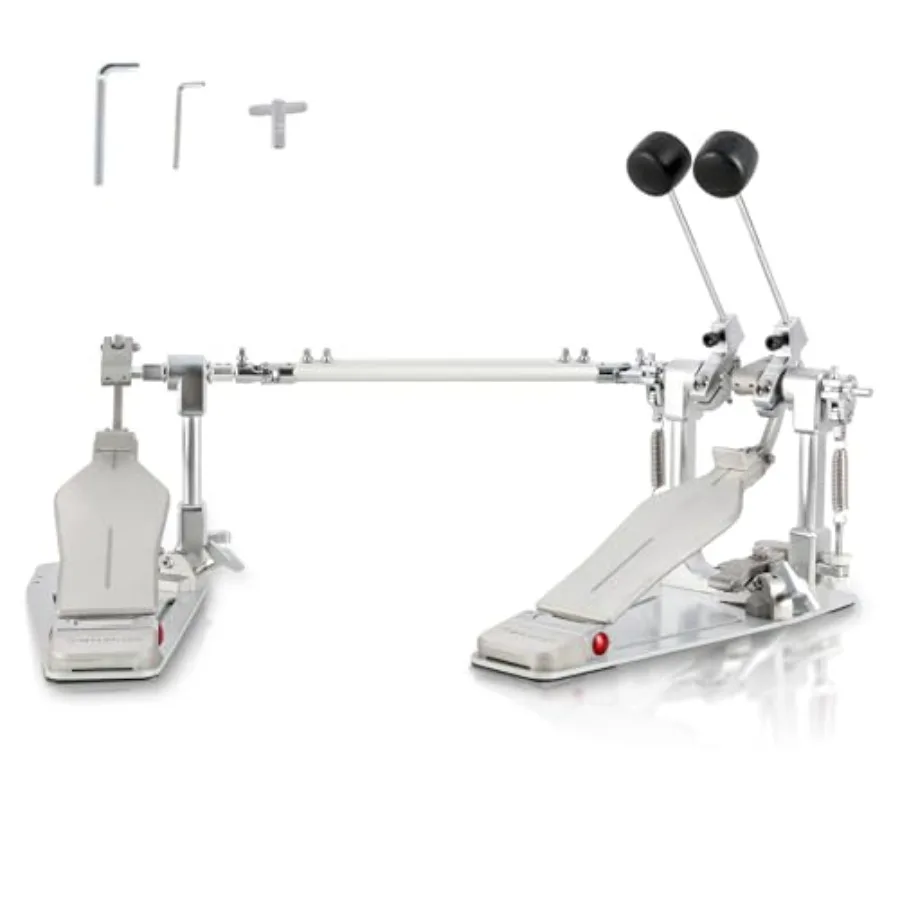 

RANMING Double Bass Drum Pedals Direct Drive Bass Drum Pedal Kick Drum Pedal with Two-Sided Beater Non-Slip Footplate Upgrade D