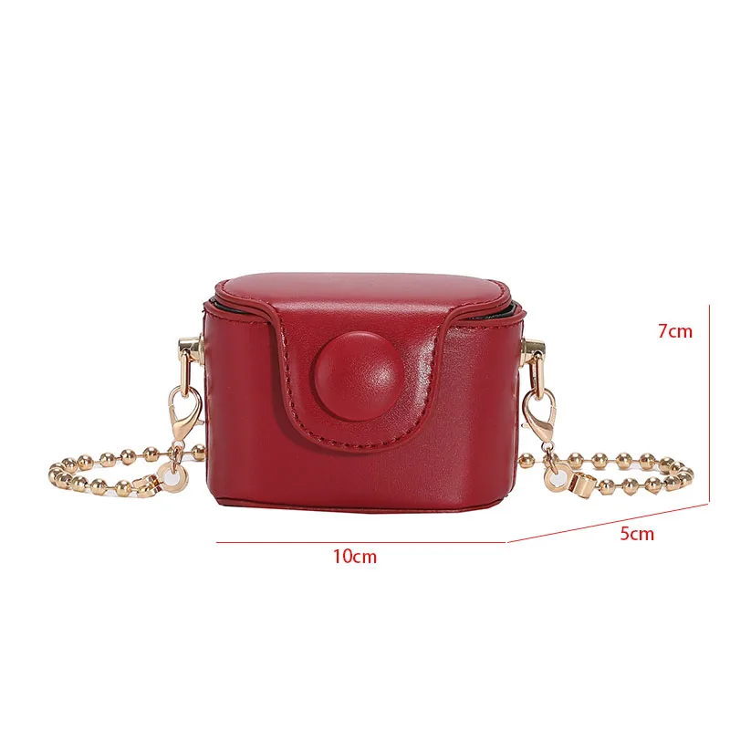 Super Mini Crossbody Bag For Women Fashion Chest Sling Bag Luxury Chain Shoulder Coin Purse Pu Leather Mini Box Lipstick Bags