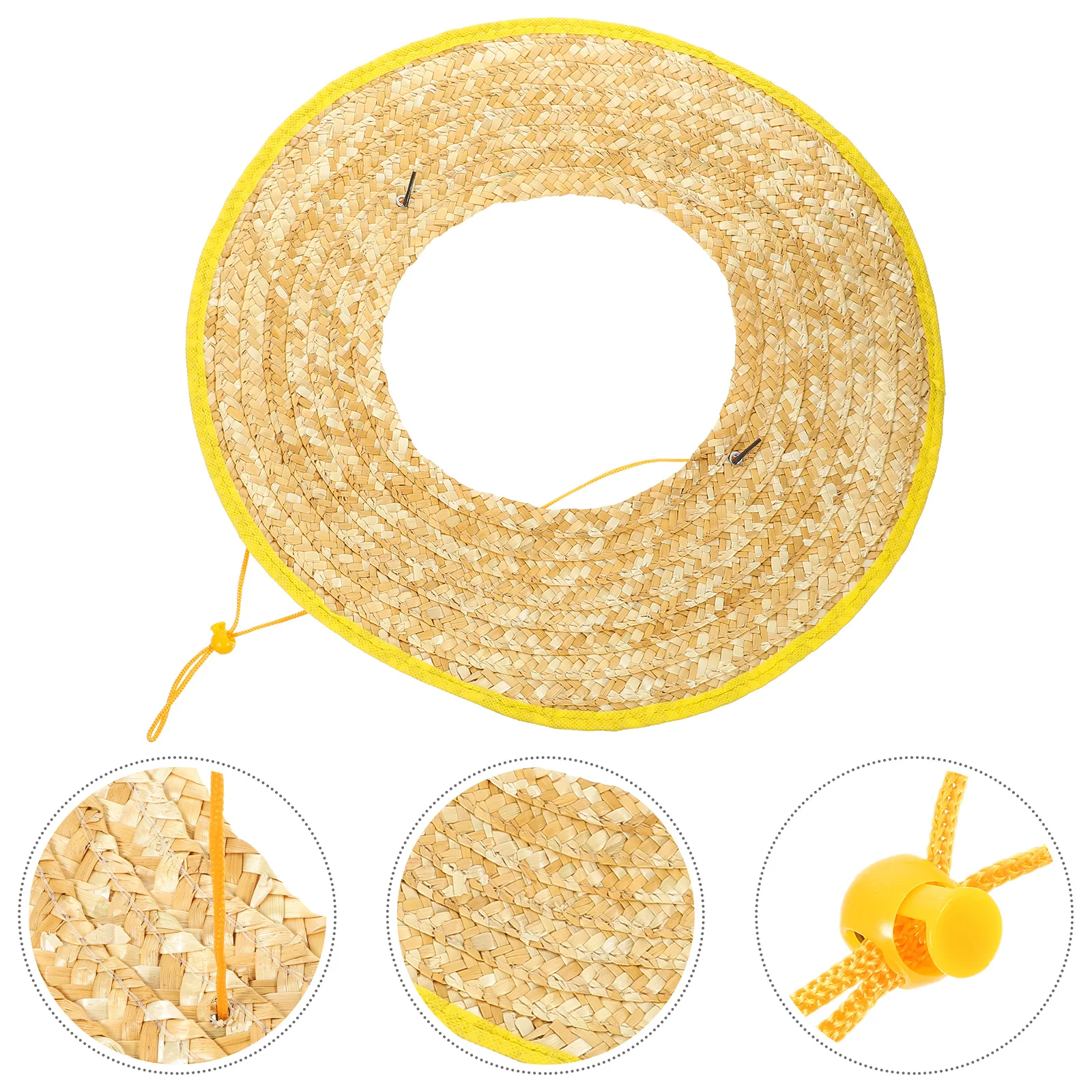 Sun Visor Hat 45cm Brim Hard Guard Attachment Straw Head Protection Lightweight Breathable Gardening Construction Worker