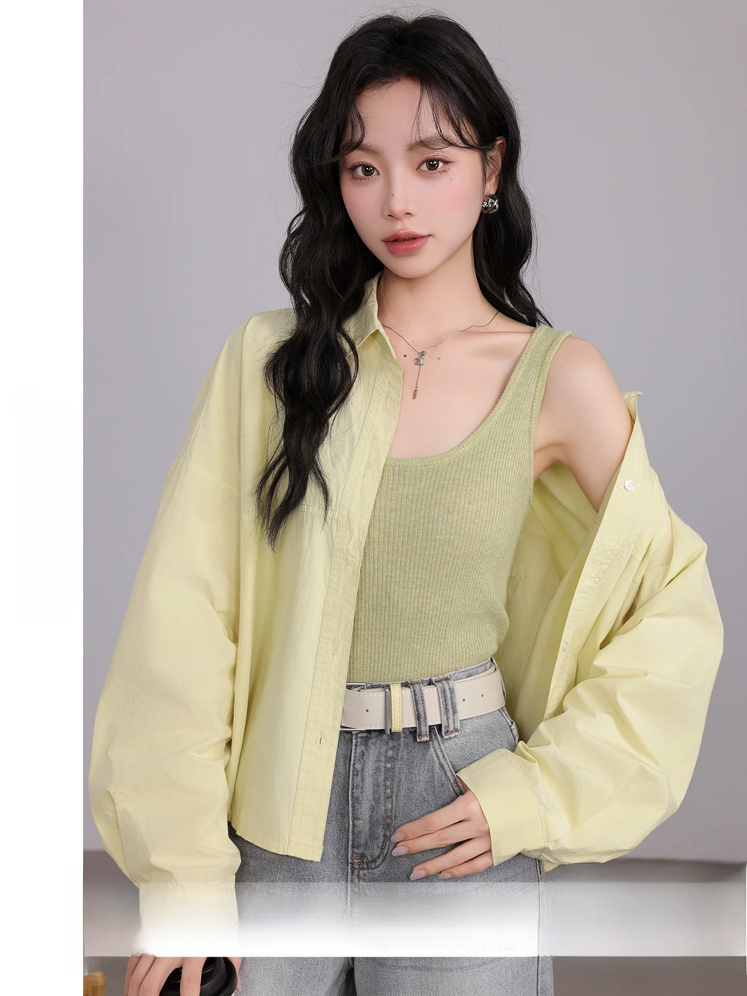 

Faionable Long Sve трикотажные женские однотонные весенние новые поступления ледяной сахар дыня чистый хлопок французский сле свободного покроя