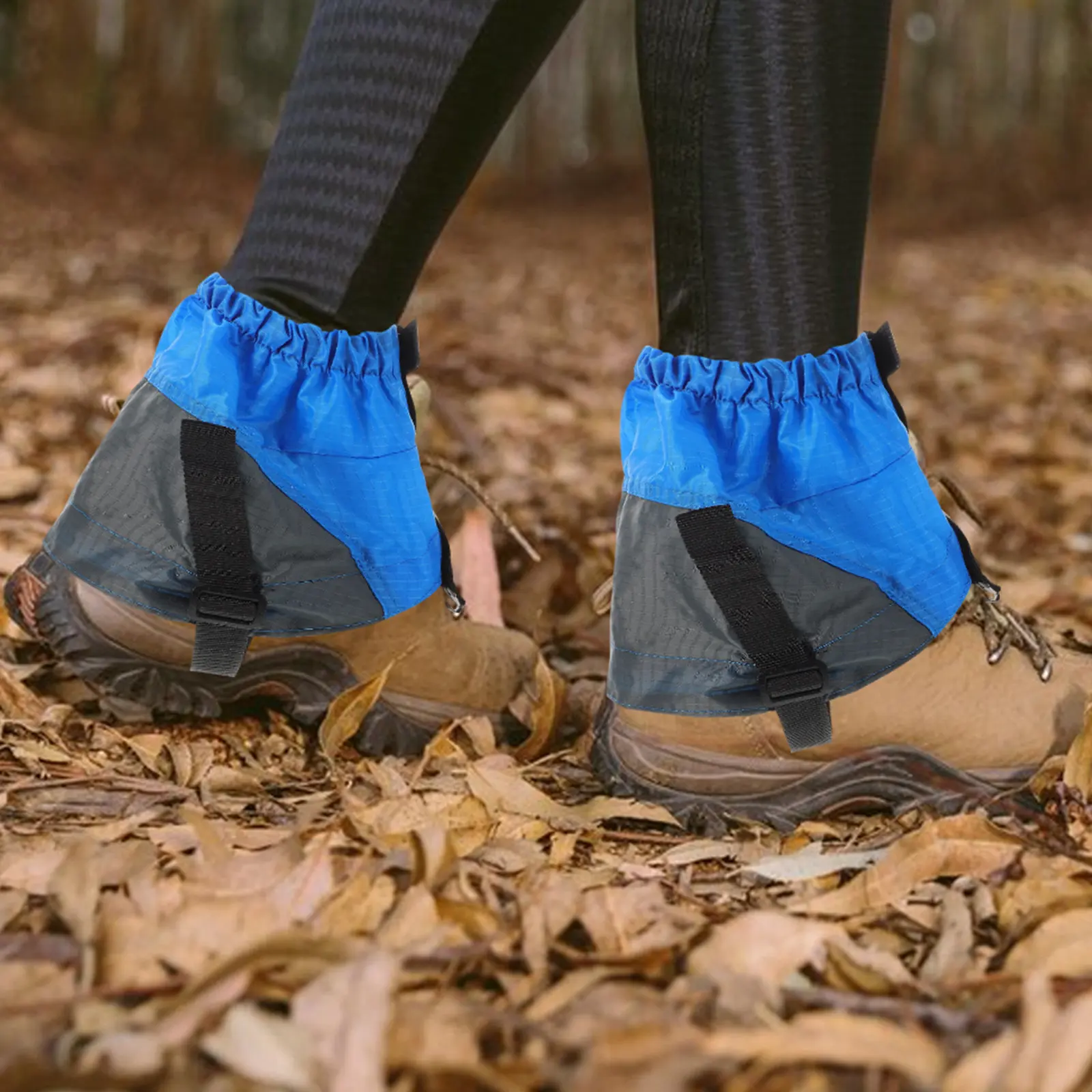 1Pair Snowproof Sandproof Outdoor Gaiters Breathable Lightweight Polyester Leg Protectors for Hiking Hunting Walking