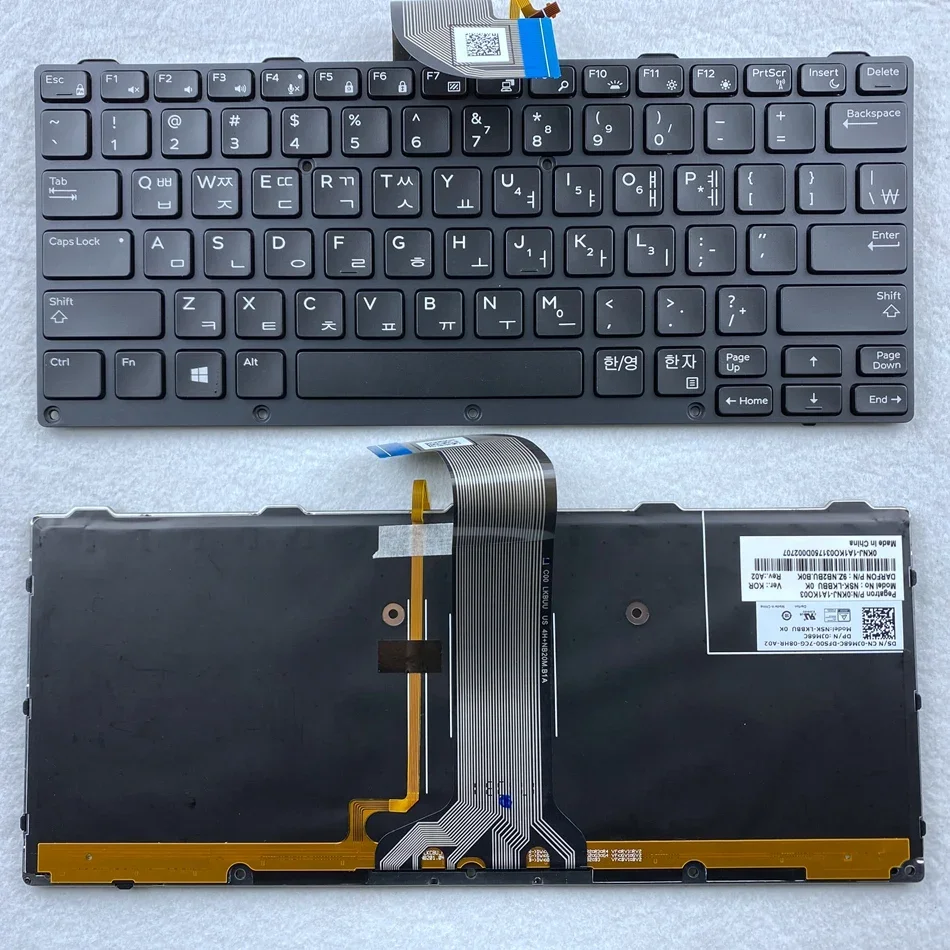 

Korean Backlit Black Laptop Keyboard For Dell Latitude rugged 14 7404 5404 NSK-LKBBU 9Z.NB2BU.B0K Kr Layout