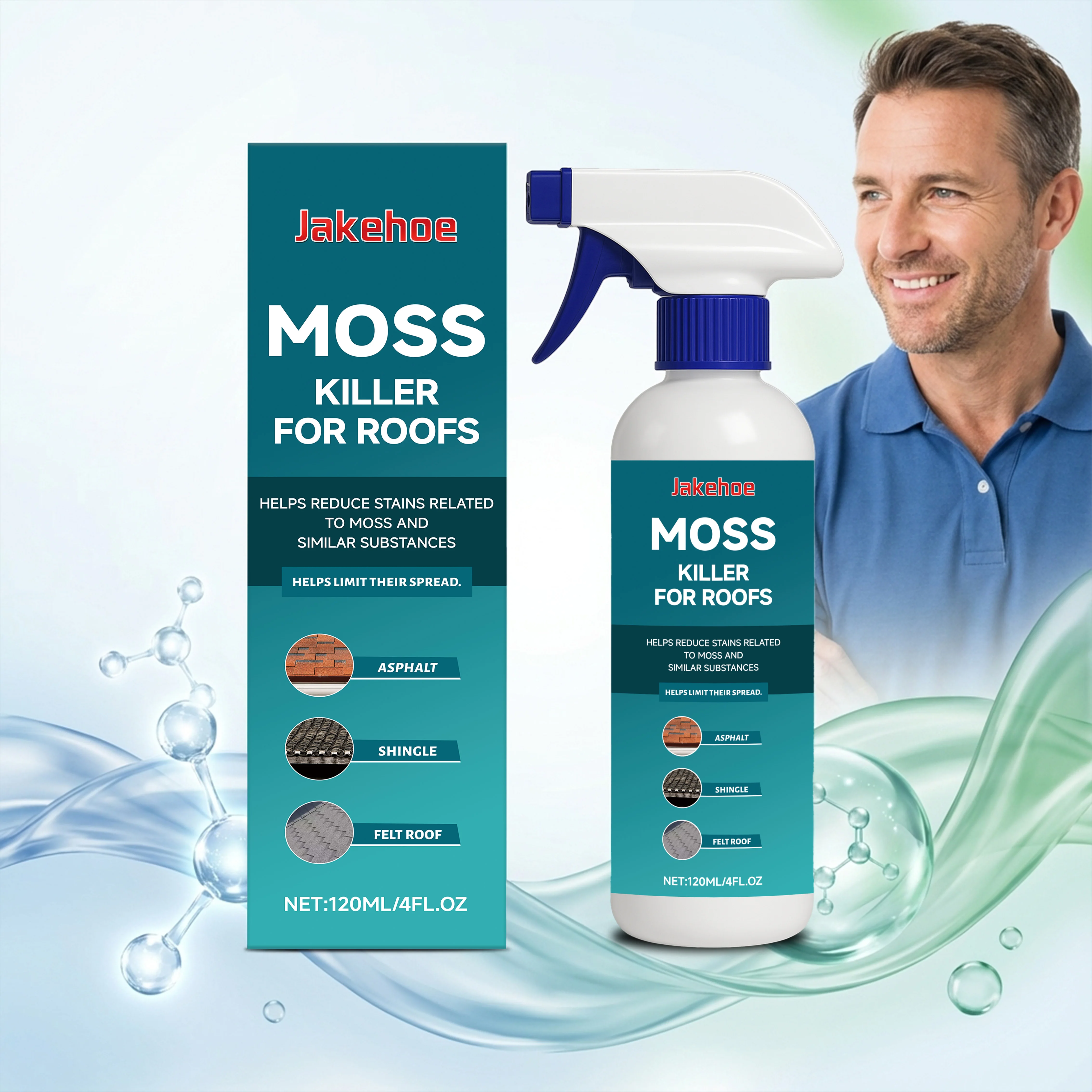 Roof moss remover – regularly maintain and clean residential roofs to keep moss away and your roof looking neat and like new.