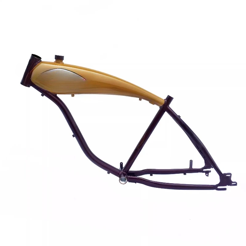 

Fuel locomotive modified frame aluminum alloy 4.7L fuel tank fat tire fuel electric retro locomotive frame
