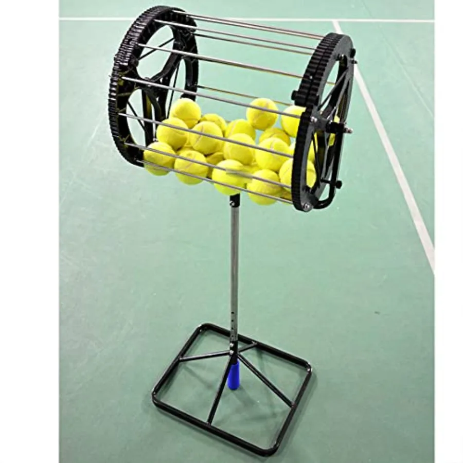 

55 Tennis Ball Automatic Collector 2 in 1 Rolling Ball Catcher Automatic Tennis Training Ball Picker Saver Grabber Stainless St
