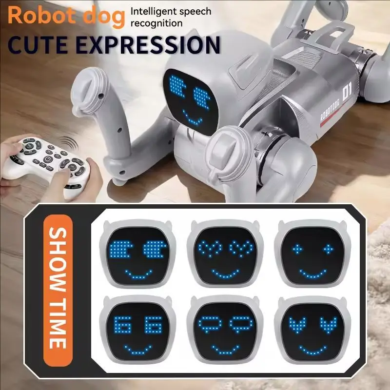 Inteligentny Robot Pies 2.4G APP RC Programowalny Pies Śpiewający Tańczący Sterowany Głosem Wielofunkcyjny Mechaniczny Pies Zabawka Prezent