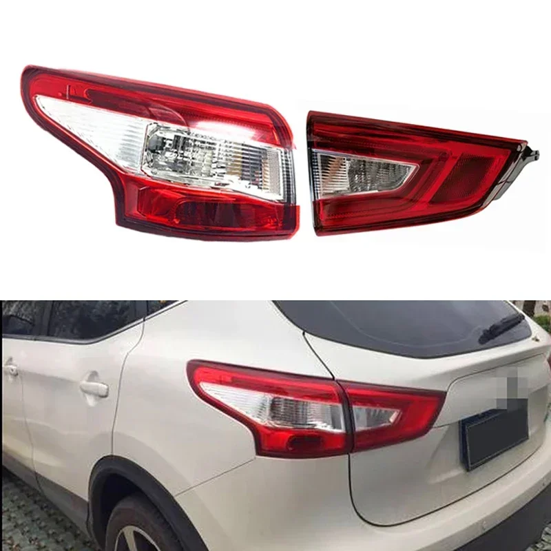 1pc Car Tail Light Rear Brake Turn Signal Light for Nissan Qashqai 2014-2016 (without Bulbs)