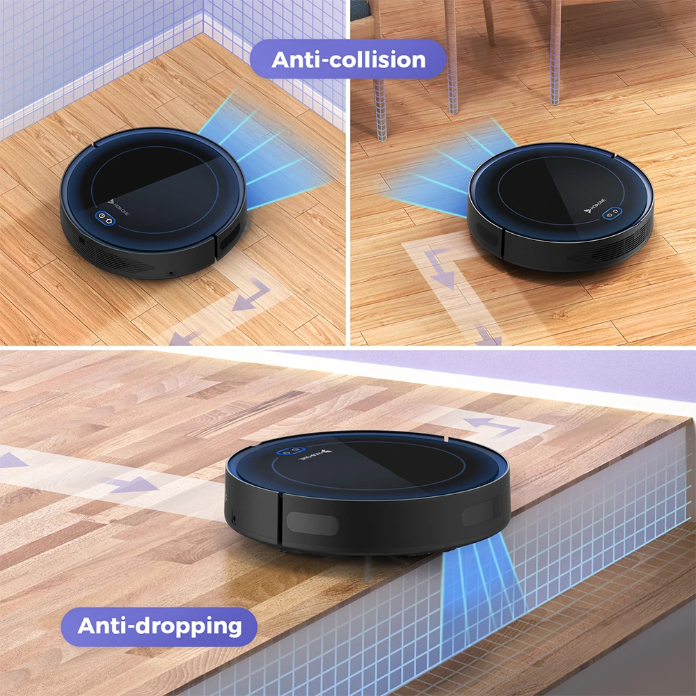 Purerobo F8 Robot Vacuum Cleaner Gyroscopic Navigation Sweeping&Mopping&Suction 3In1 Cleaning Floor Smart Tuya APP&Voice Control