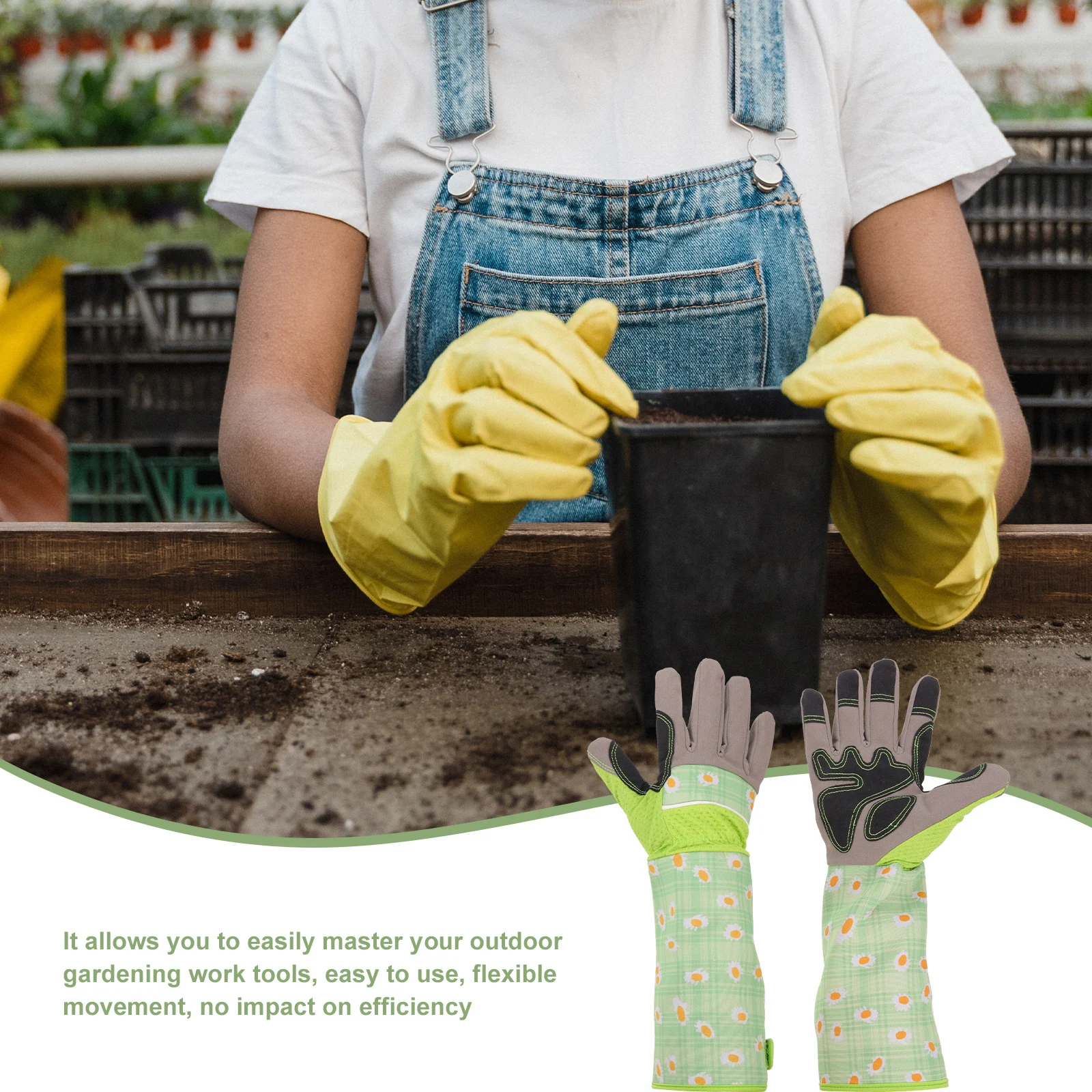 

1 Pair Puncture Proof Garden Gardening Work Gloves Planting Gloves For Men Women Protection Durable Reusable Outdoor