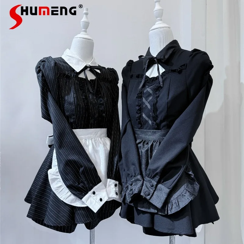 2025 الشتاء الذاتي دعم فستان السراويل خادمة الزي اليابانية Rojita نمط الحلو لطيف سليم صالح سراويل قصيرة قطعتين مجموعة #1