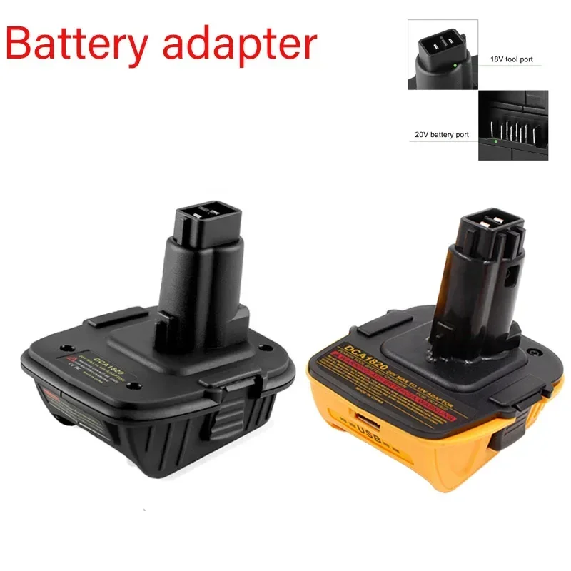 Battery Adapter DCA1820 for Dewalt 20V Lithium Batteries DC9096 DE9098 for 20V Dewalt Lithium Batteries To 18V Nickel Batteries