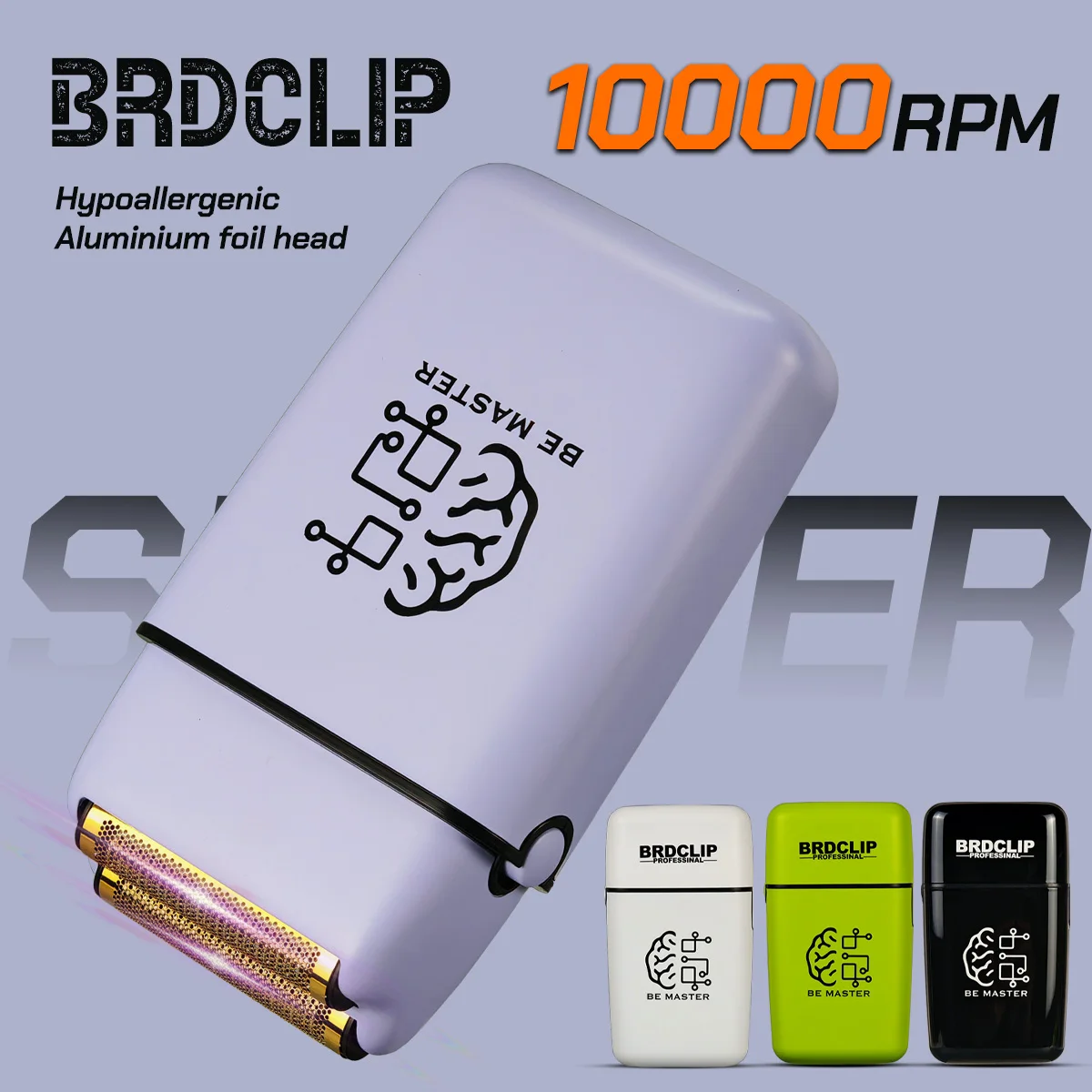 BRDCLIP Professional Hair Clipper Barber Titanium Foil Shaver Strong Power 10000RPM Whitener Edger Sideburn Polishing Machine