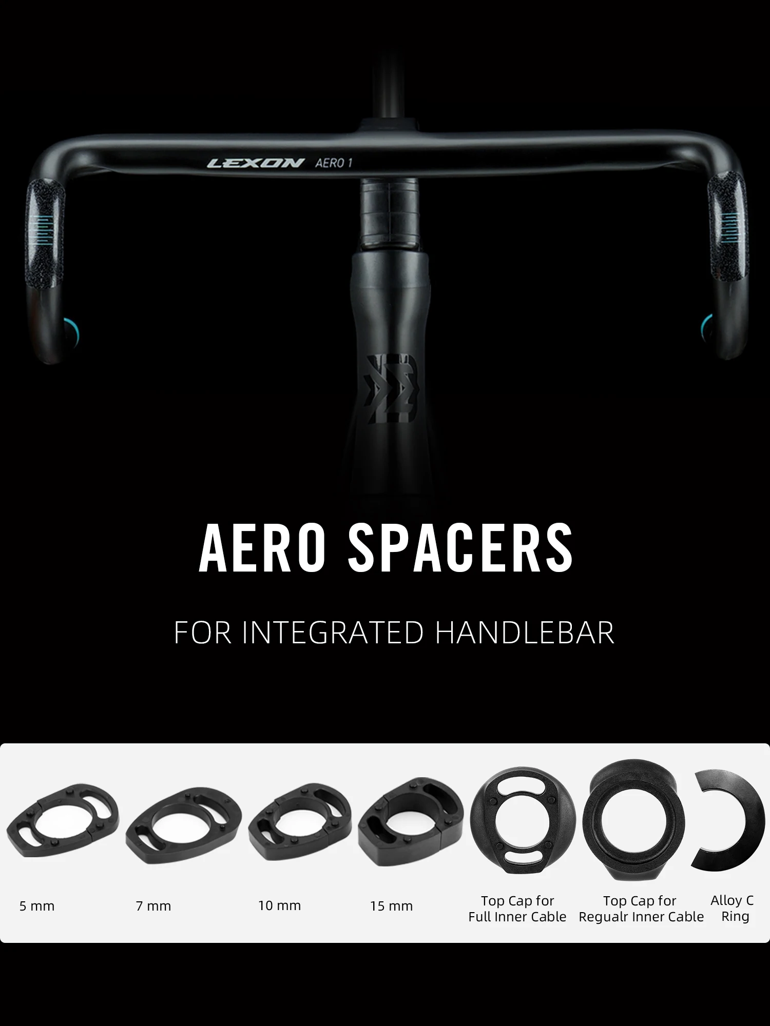 AliExpress RYET Intergrated Carbon Bike Handlebar Split Spacers Kits, Plastic Special Washer for Aero Integrated Handlebar Cockpit Spacers